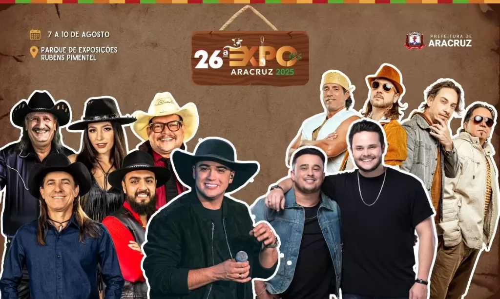 Hoje começa a Expo Aracruz 2025: tudo o que você precisa saber para aproveitar o evento 1 Hoje começa a Expo Aracruz 2025 com shows, rodeio e feira agro. Veja 5 destaques do primeiro dia e como aproveitar o evento.