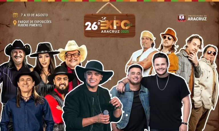 Hoje começa a Expo Aracruz 2025 com shows, rodeio e feira agro. Veja 5 destaques do primeiro dia e como aproveitar o evento.
