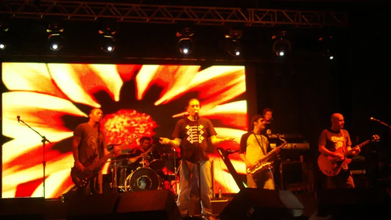 Banda Biquíni Cavadão em show no palco